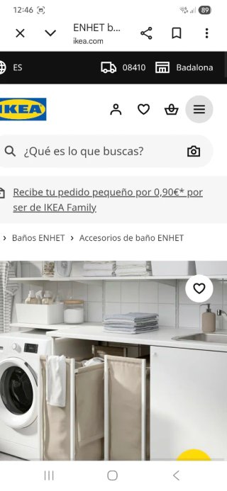 Cesto Ropa Sucia con Ruedas 80L
