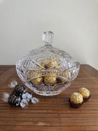 Bombonera Cristal Vintage con tapa