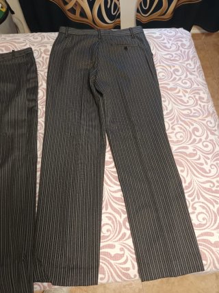 Pantalón fallero rayas gris talla 40