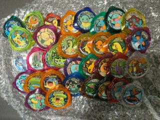 Tazos pokemon kraks (34 unidades)