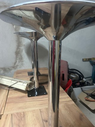 Mesa 70x70cm Pie Cromado Poco Uso