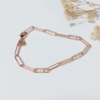 Pulsera Pandora Oro Rosa con Circonitas Talla 18