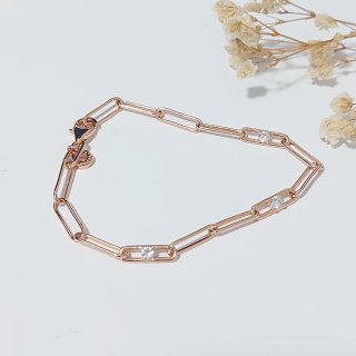 Pulsera Pandora Oro Rosa con Circonitas Talla 18