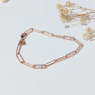 Pulsera Pandora Oro Rosa con Circonitas Talla 18