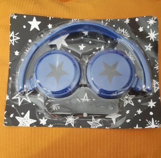 Auriculares azules sin abrir
