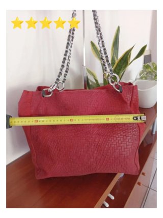 Borsa Artigianale Vera Pelle Borgogna