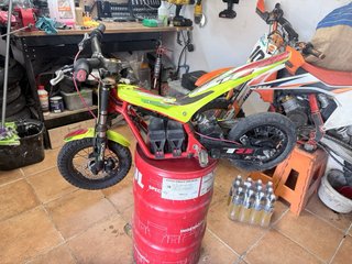Mecatecno Trial Moto Verde/Roja