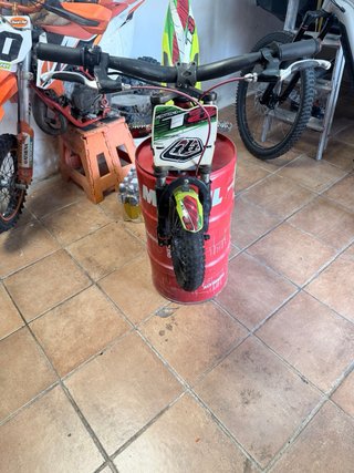 Mecatecno Trial Moto Verde/Roja