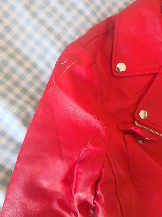 Cazadora cuero roja NOISY MAY Talla XS