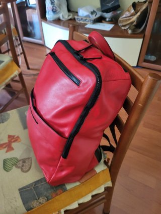 Zaino Piquadro Pelle Rossa