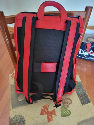 Zaino Piquadro Pelle Rossa