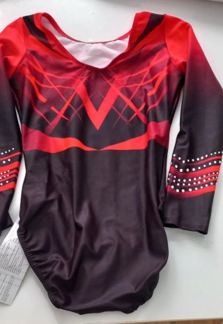 Maillot Gimnasia Artística Z-Gymnastics Rojo/Negro