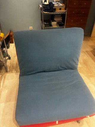 Sofá Cama Azul y Rojo