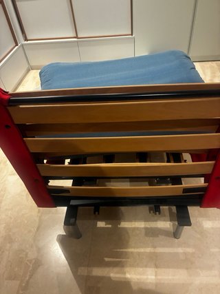 Sofá Cama Azul y Rojo