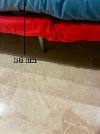 Sofá Cama Azul y Rojo