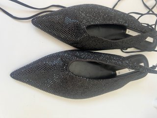 Bailarinas Zara T38 negras pedrería