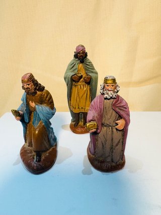 Adoración Reyes Magos Barro Hechos a Mano 11cm