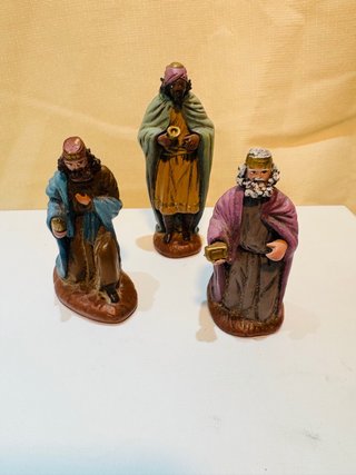 Adoración Reyes Magos Barro Hechos a Mano 11cm