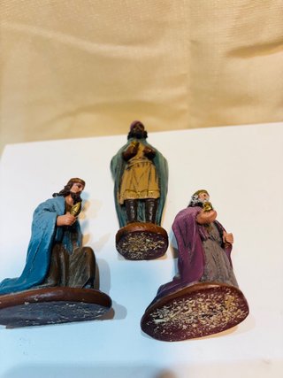 Adoración Reyes Magos Barro Hechos a Mano 11cm