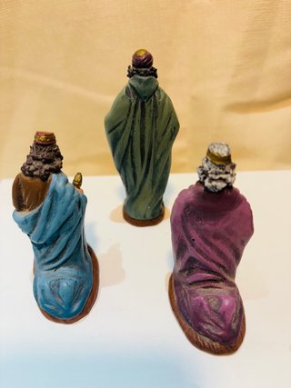 Adoración Reyes Magos Barro Hechos a Mano 11cm