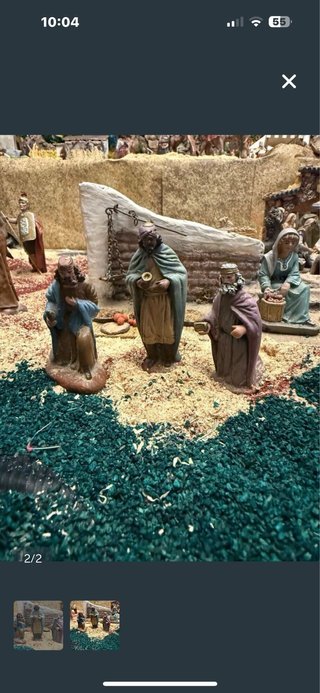 Adoración Reyes Magos Barro Hechos a Mano 11cm