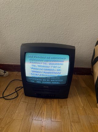 TV CRT Philips VHS 14 Negra