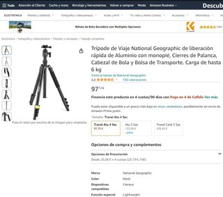 Tripode fotografia National Geographic nuevo