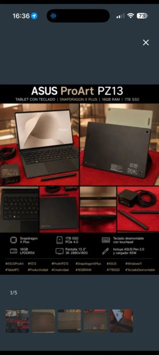 Asus ProArt PZ13 Tablet con Teclado