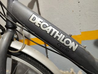 Bicicleta Paseo Decathlon Gris