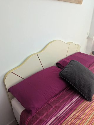 Cabecero de cama vintage beige