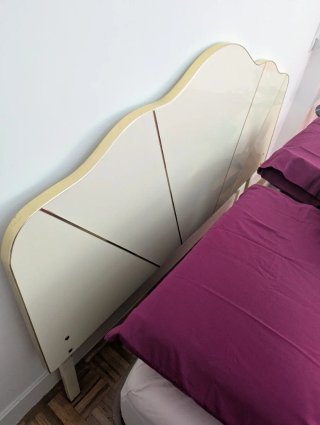 Cabecero de cama vintage beige