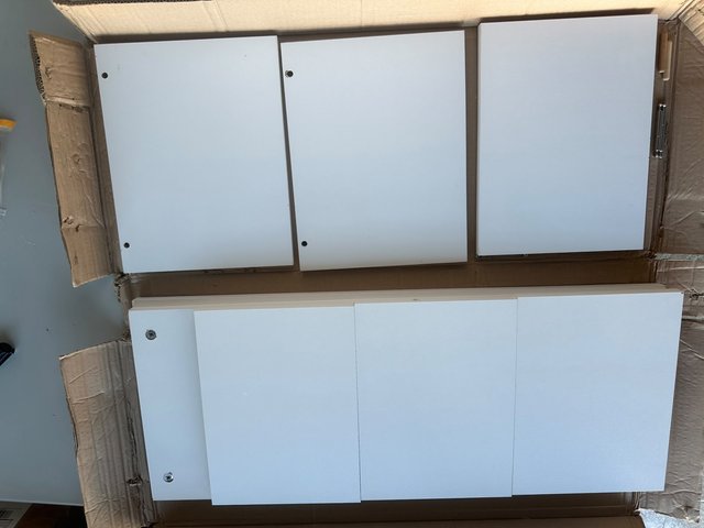 2 Estanterías Blanca 7 Baldas Madera 155cm