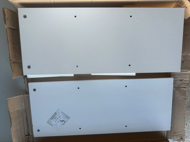 2 Estanterías Blanca 7 Baldas Madera 155cm