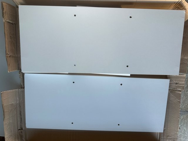 2 Estanterías Blanca 7 Baldas Madera 155cm