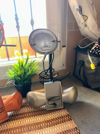 Lámparas Mesilla con Altavoces (Naranja y Plata)