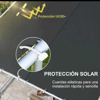 Cenador exterior tela y metal con ruedas