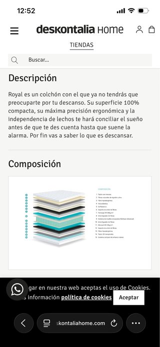 Colchón Royal 135 + Base Cama