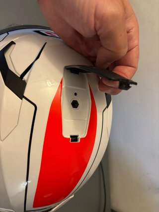 Casco NZI Blanco y Rojo