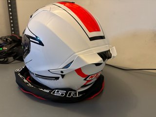 Casco NZI Blanco y Rojo