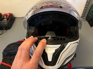 Casco NZI Blanco y Rojo