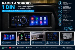 Radio Android 1 DIN Pantalla Táctil