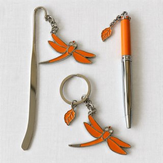 Set Dorex libélula bolígrafo marcapáginas llavero