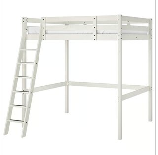 Cama alta IKEA STORÅ + colchón VESTMARKA