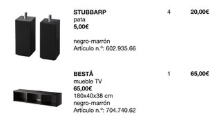Mueble TV BESTÅ negro/marrón Ikea