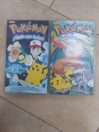 Lote 6 VHS Pokémon Liga Johto Español