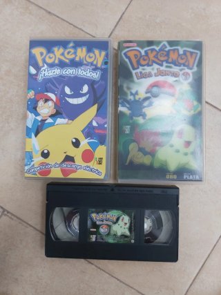 Lote 6 VHS Pokémon Liga Johto Español