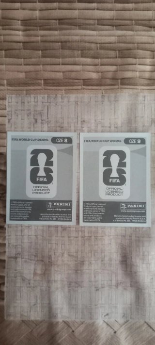 2 Cromos Rep. Checa Mundial 2026