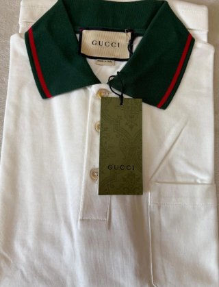 Polo Gucci Blanco y Verde