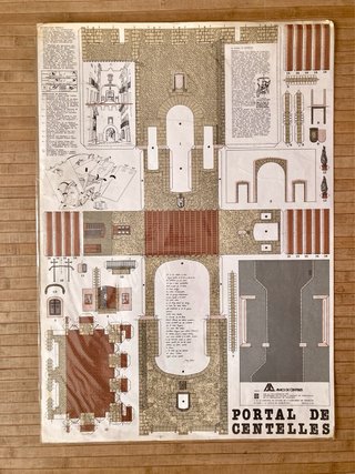 Lote 3 láminas arquitectura recortables años 80