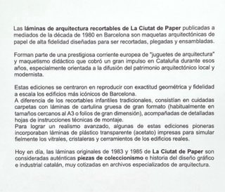 Lote 3 láminas arquitectura recortables años 80
